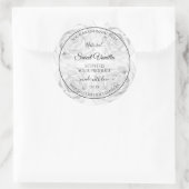 Floral Black en White Product Packaging Labels (Tas)