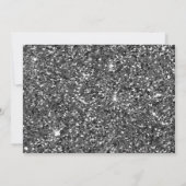 Floral Black Glitter Princess Tiara Quinceanera Kaart (Achterkant)