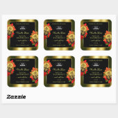 Floral Black Gold Shimmer Product Label Rozen Logo (Vel)