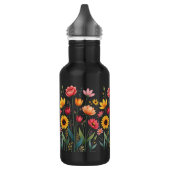 Floral Black Herbruikbare Waterfles (Links)