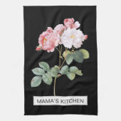 FLORAL Black Kitchen Towel Theedoek (Verticaal)