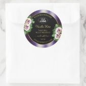 Floral Black Paars Product Labels Rozen met Logo (Tas)