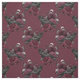 Floral Black Raven op wijn Stof