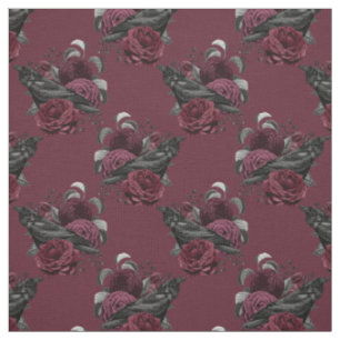 Floral Black Raven op wijn Stof