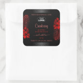 Floral Black Red Product Label Hawaii Flowers Logo (Tas)