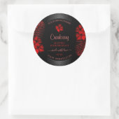 Floral Black Red Product Labels Hawaiian Flowers (Tas)