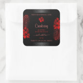 Floral Black Red Product Labels Hawaiian Flowers (Tas)