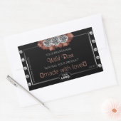 Floral Black Red Silver Product Labels juwelen Log (Envelop)