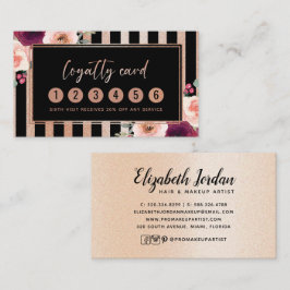Floral Black Roos Gold Glitter Loyalty