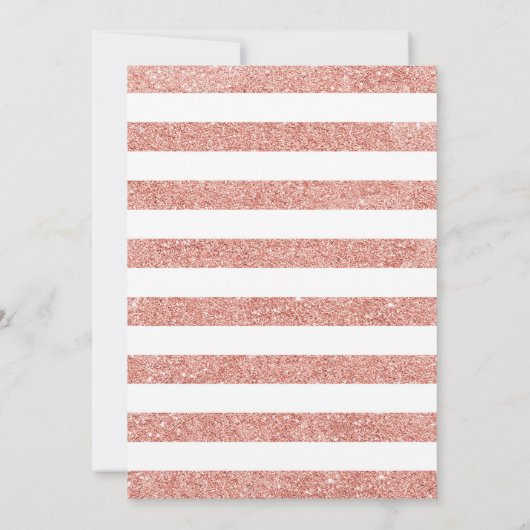 Floral Black Roos Gold Stripes Vrijgezellenfeest Kaart (Achterkant)