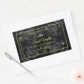 Floral Black Rozen Product Packaging Labels Logo (Envelop)