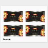 Floral Black Silver Gold Product Labels bevestigen (Vel)