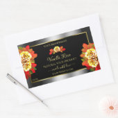 Floral Black Silver Gold Product Labels bevestigen (Envelop)