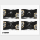 Floral Black Silver Product Label Leafy Rozen Logo (Vel)