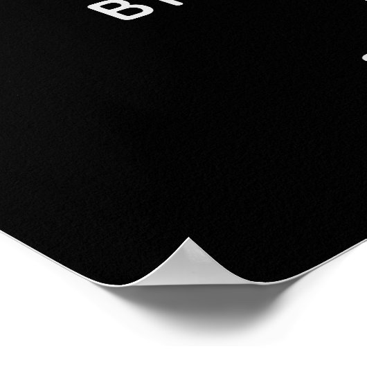  Floral Black Vrijgezellenfeest Brunch Welkom Poster (Hoek)