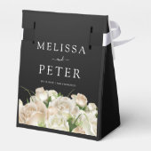 Floral Black Wedding Bedankdoosjes (Achterkant)