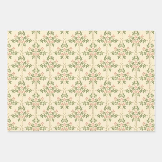 Floral  Blackberry Blossom Morris Pattern Inpakpapier Vel (Voorkant)