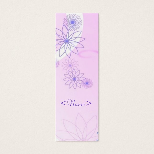 Floral Bladwijzer Mini Visitekaartjes (Voorkant)