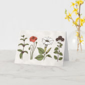 Floral Blank Dank u Wenskaart Kaart (Gele Bloem)