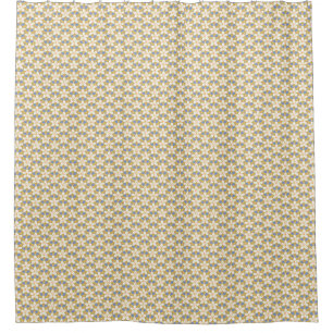 Floral blauw en geel Jonquil patroon Douchegordijn