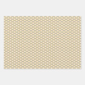  Floral blauw en geel Jonquil patroon Inpakpapier Vel (Voorkant)