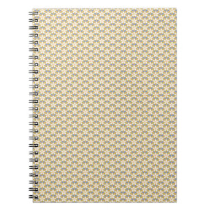 Floral blauw en geel Jonquil patroon Notitieboek