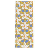 Floral blauw en geel Jonquil patroon Wijn Cadeautas (Achterkant)
