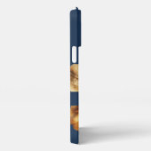 Floral blauw en goud iPhone 13 Hoesje iPhone Hoesje (Rechterkant)