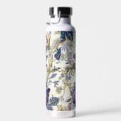 Floral Blauw Wit Water Fles (Rechts)