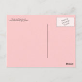 FLORAL, blauwe roze groen Briefkaart (Achterkant)