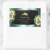 Floral Blauwgroen Black Gold Product Labels - Leaf (Tas)