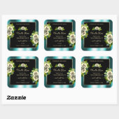Floral Blauwgroen Black Gold Product Labels - Leaf (Vel)