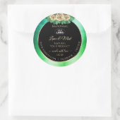 Floral Blauwgroen Groene Zwarte Etiketten van het  (Tas)