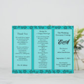 Floral Blauwgroen van de omslag van het Programma  (Staand voorkant)
