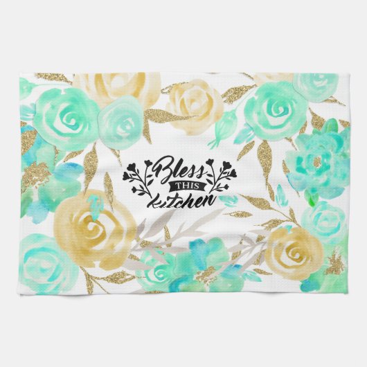 Floral Bless Deze keuken Theedoek (Horizontaal)