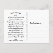 Floral Blessed Holiday Foto van White Waterverf Briefkaart (Achterkant)