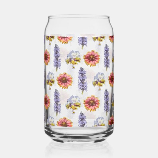Floral Blikvorm Glas (Voorkant)