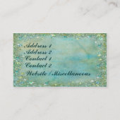 Floral Bling in Turquise Blue Visitekaartje (Achterkant)