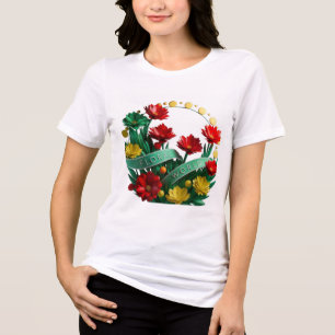 Floral Bliss Bella+Canvas Dames Tri-Blend T-Shir Tri-Blend Shirt
