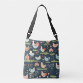 Floral Bliss Chickens Canvas tas (Voorkant)