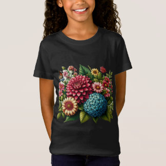 Floral Bliss - Levendige Natuur-geïnspireerde vrou T-shirt