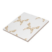 Floral bloeit vlindervlies tegeltje (Zijkant)