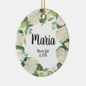 Floral Bloemenmeisje kerstversiering Keramisch Ornament (Rechts)