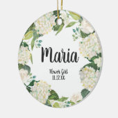 Floral Bloemenmeisje kerstversiering Keramisch Ornament (Links)