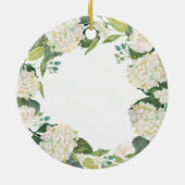 Floral Bloemenmeisje kerstversiering Keramisch Ornament (Achterkant)