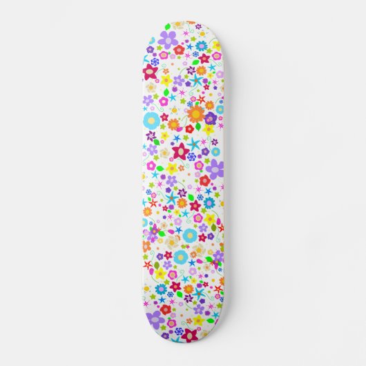Floral bloemenpatroon Girls Skateboard (Voorkant)