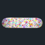 Floral bloemenpatroon Girls Skateboard<br><div class="desc">bloemen,  bloem,  bloemen,  bloemig,  "flower power",  hippy,  hippie,  meisjes,  meisje,  meisjesachtig,  kleurrijk,  lente,  zomer,  zomer,  patroon,  skateboard, </div>