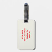 Floral Bloom Blush Gold Sun Pink Waterverf Bagagelabel (Achterkant verticaal)