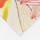Floral Bloom Blush Gold Sun Pink Waterverf Fleece Deken (Hoek)