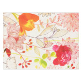 Floral Bloom Blush Gold Sun Pink Waterverf Tafelkleed (Voorkant (Horizontaal))